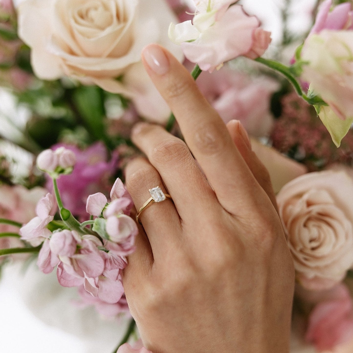 Mabel ~ Moissanite Emerald Step Cut