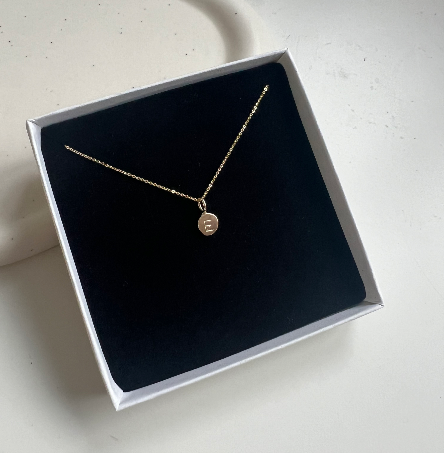 Personalised Pebble Necklace, 9ct yellow gold