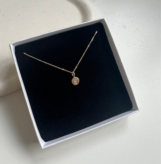 Personalised Pebble Necklace, 9ct yellow gold