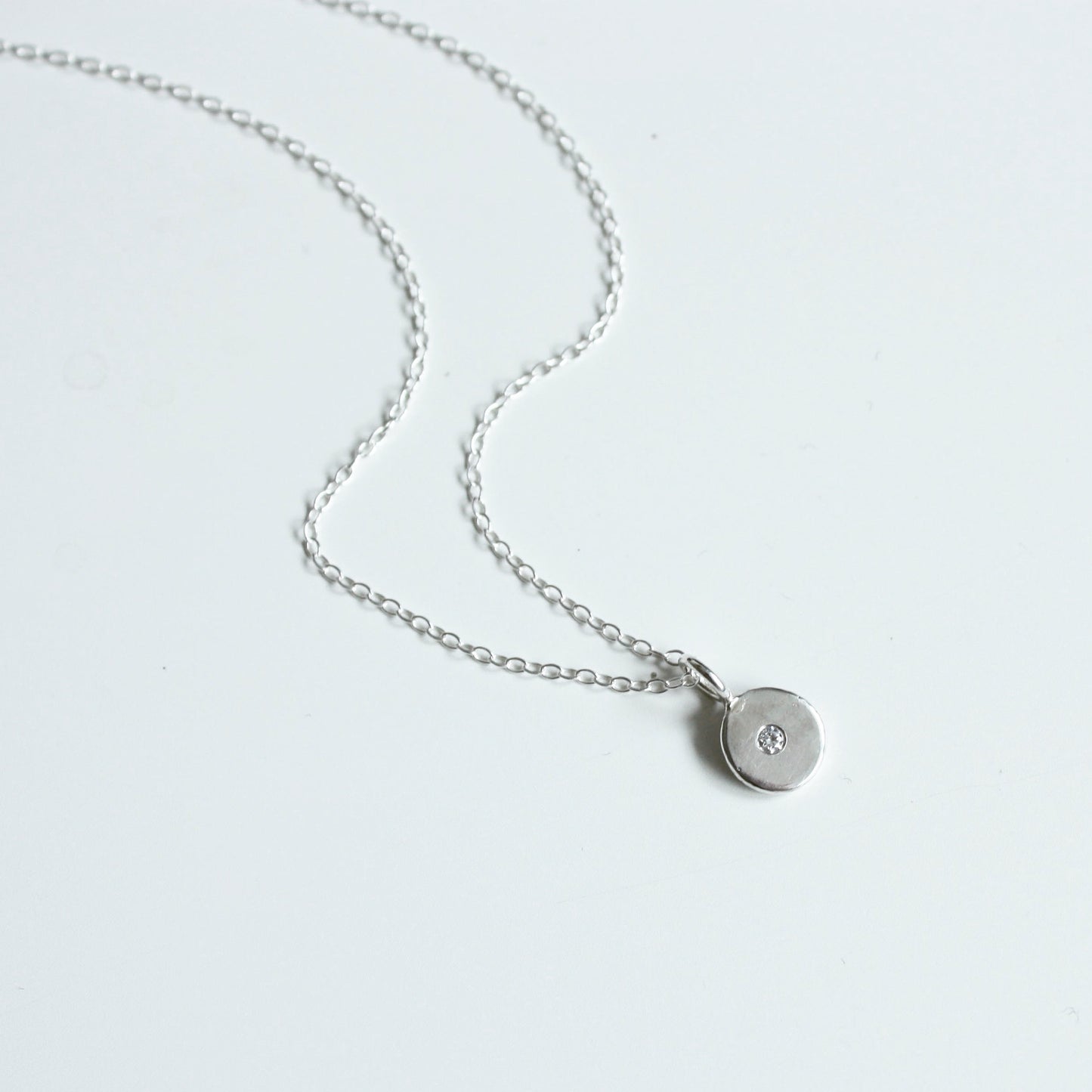 Cubiz Zirconia Pebble Necklace
