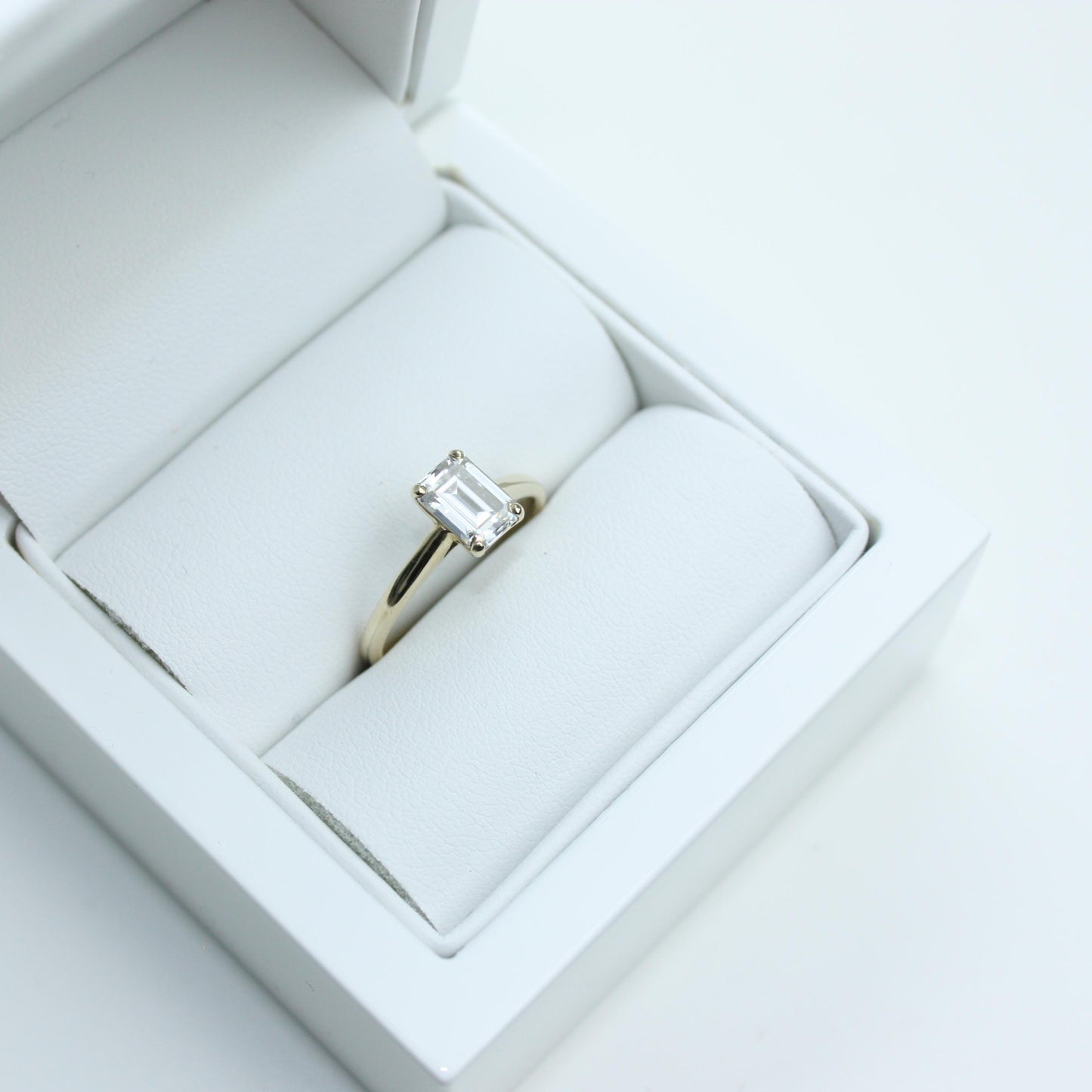 Mabel ~ Moissanite Emerald Step Cut