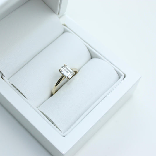 Mabel ~ Moissanite Emerald Step Cut