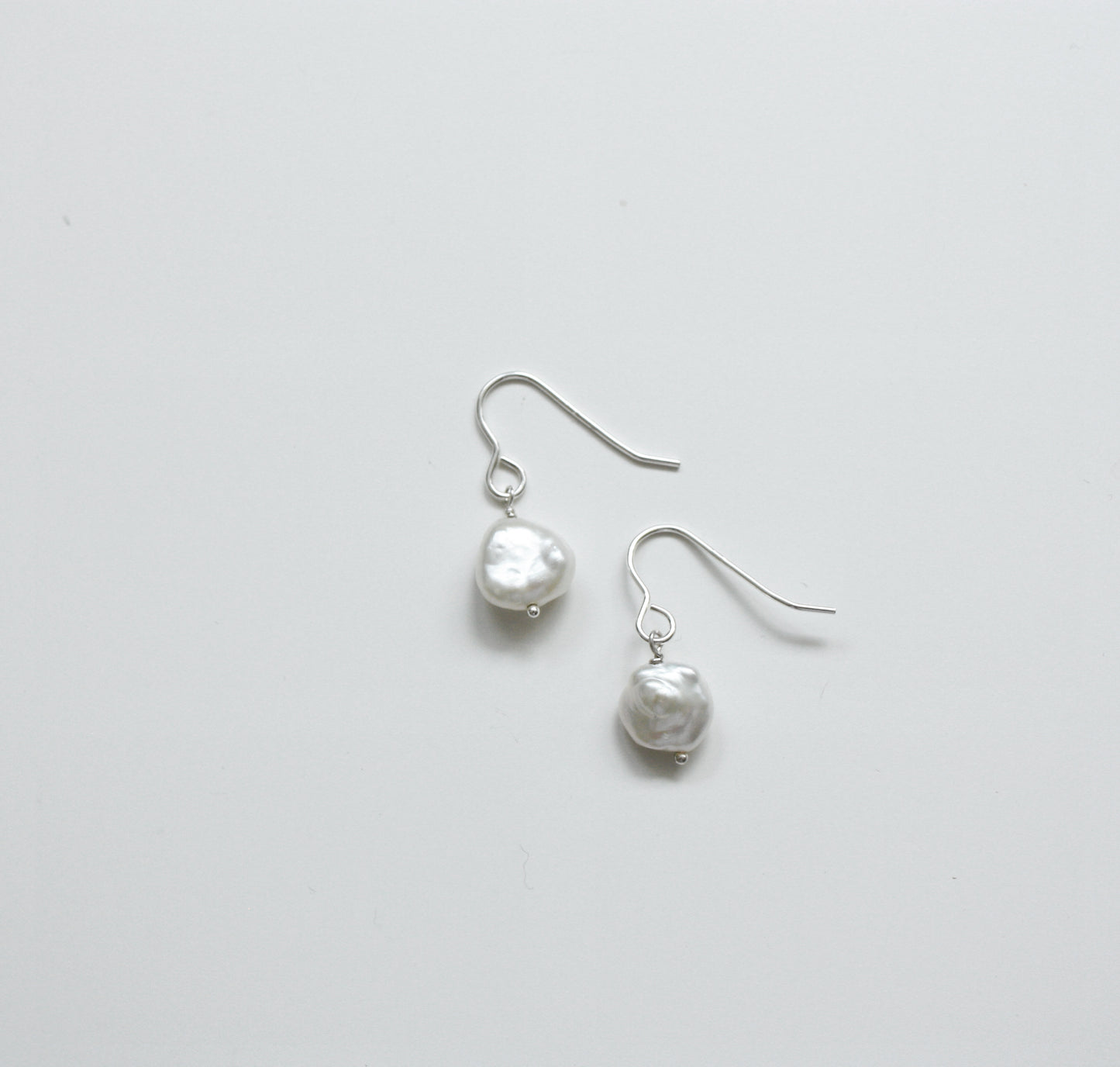 Keshi Pearl Hook Earrings