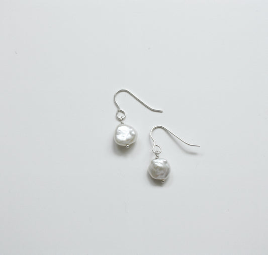 Keshi Pearl Hook Earrings