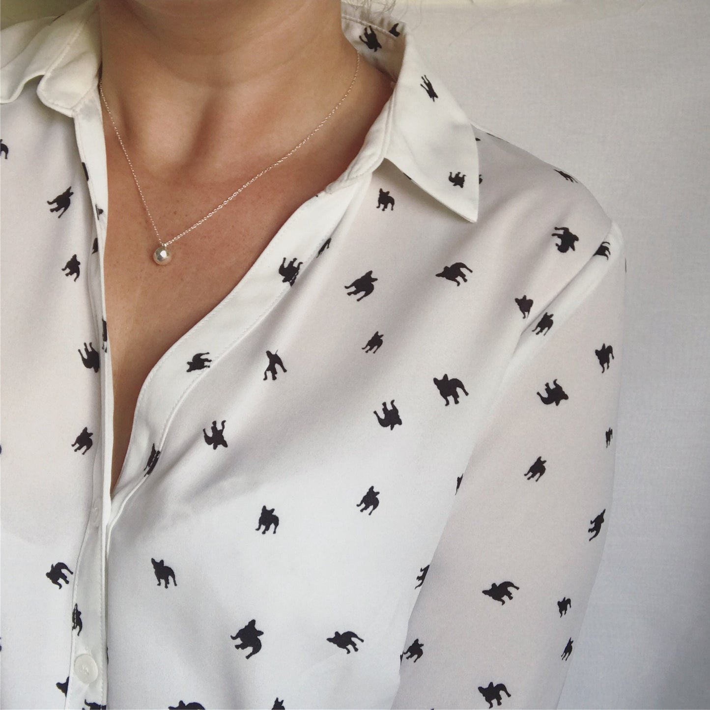 Recycled Sterling Silver Pebble Necklace