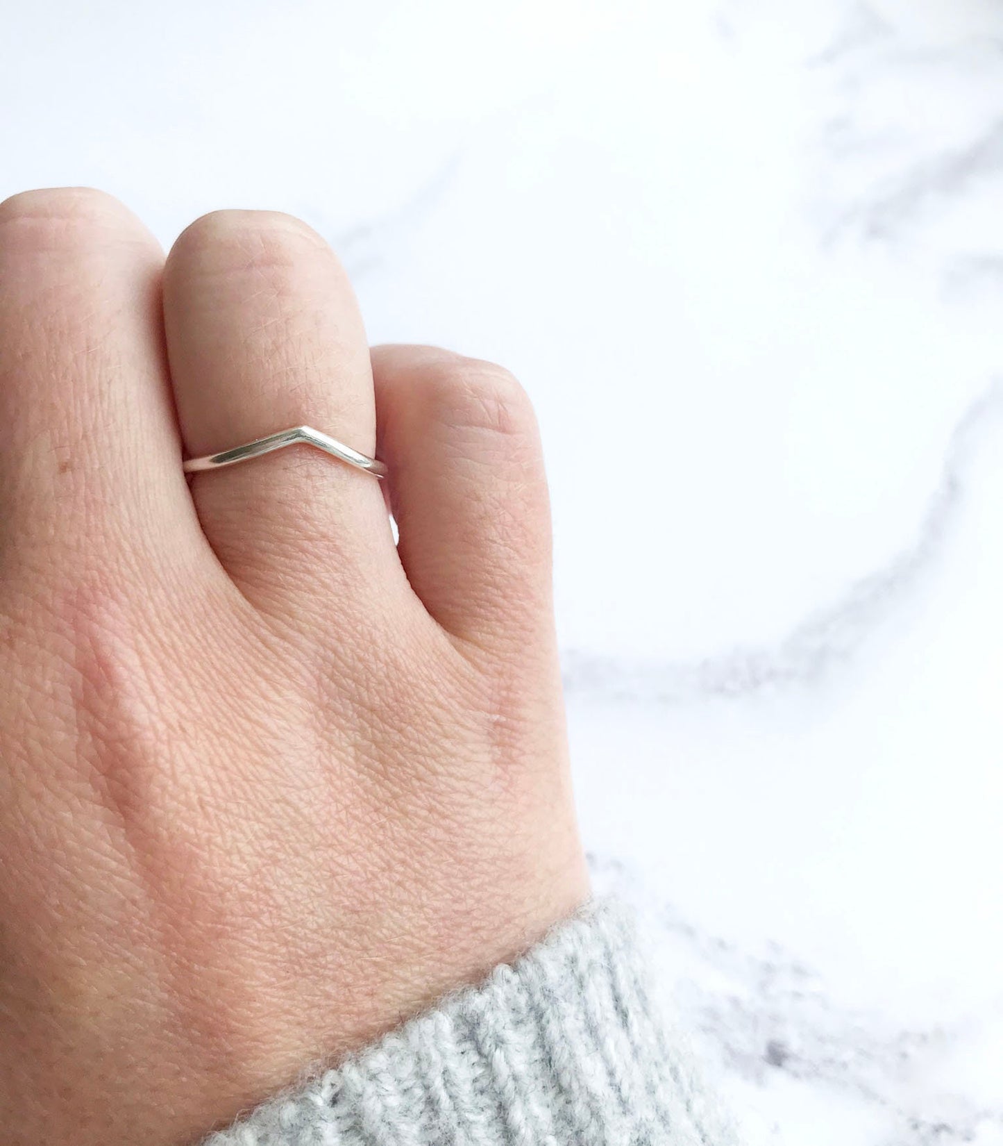 Wave Stacking Ring, Sterling Silver