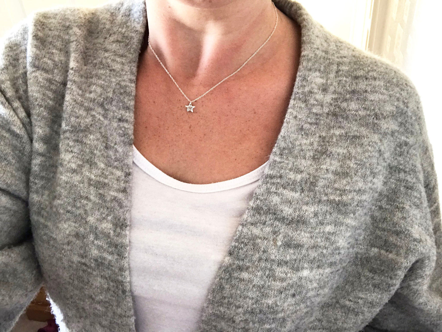 Star Necklace, Sterling Silver