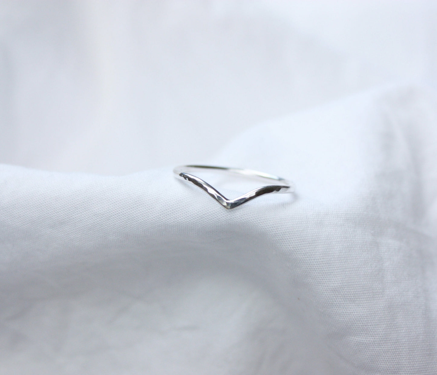 Textured Wave Stacking Ring, Sterling Silver