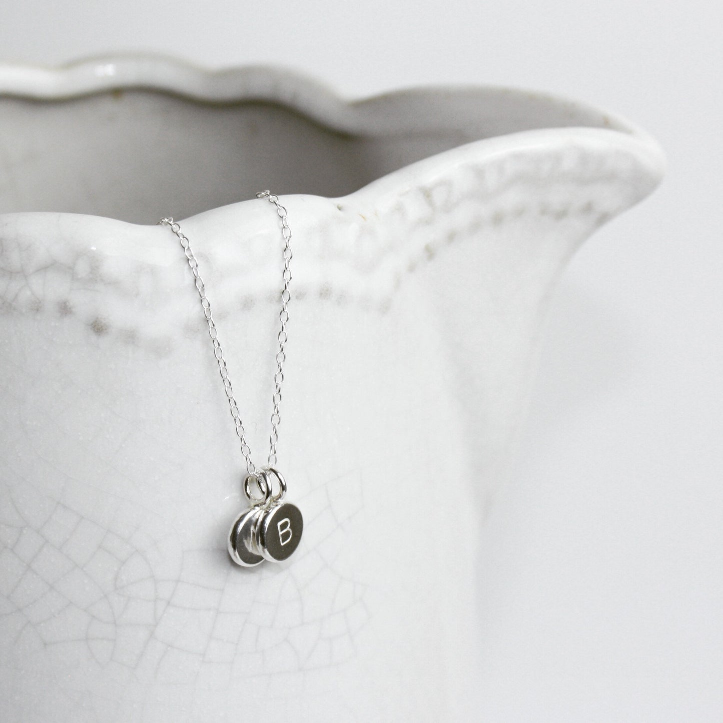 Personalised Pebble Necklace, Sterling Silver