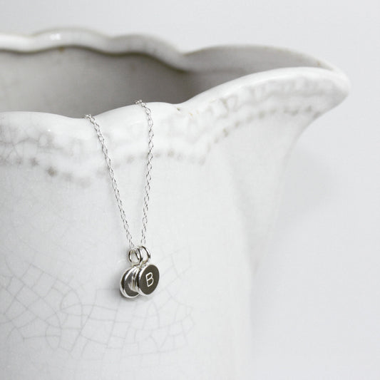 Personalised Pebble Necklace, Sterling Silver