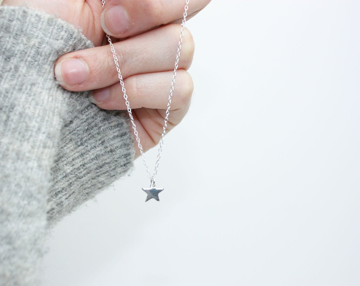 Star Necklace, Sterling Silver