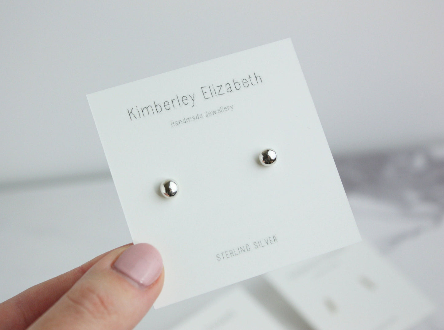 Pebble Earrings, Sterling Silver