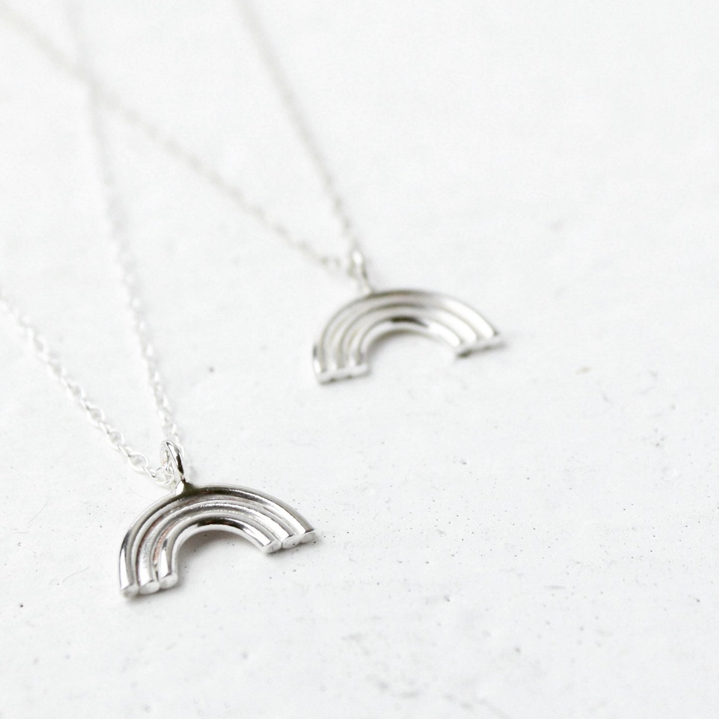 Rainbow Necklace, Sterling Silver