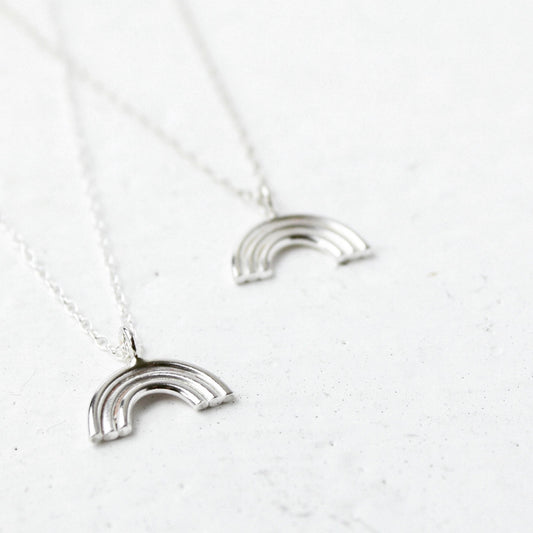 Rainbow Necklace, Sterling Silver