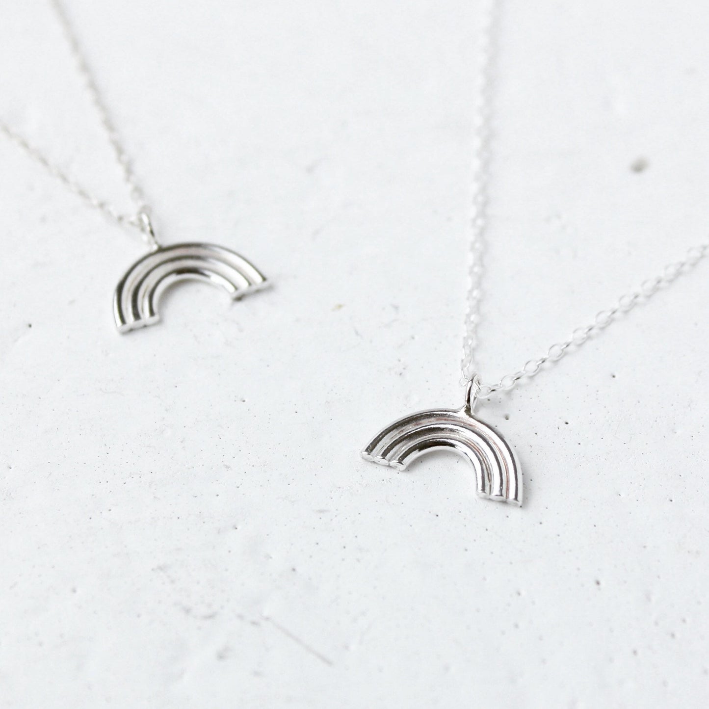 Rainbow Necklace, Sterling Silver