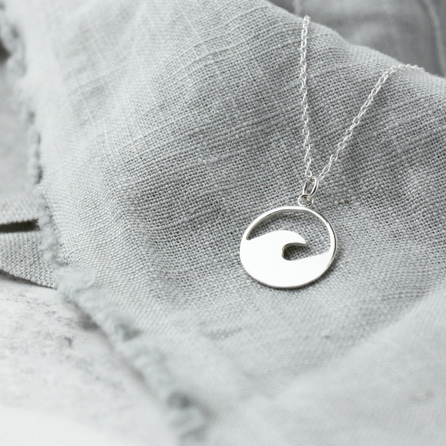 Wave Necklace, Sterling Silver