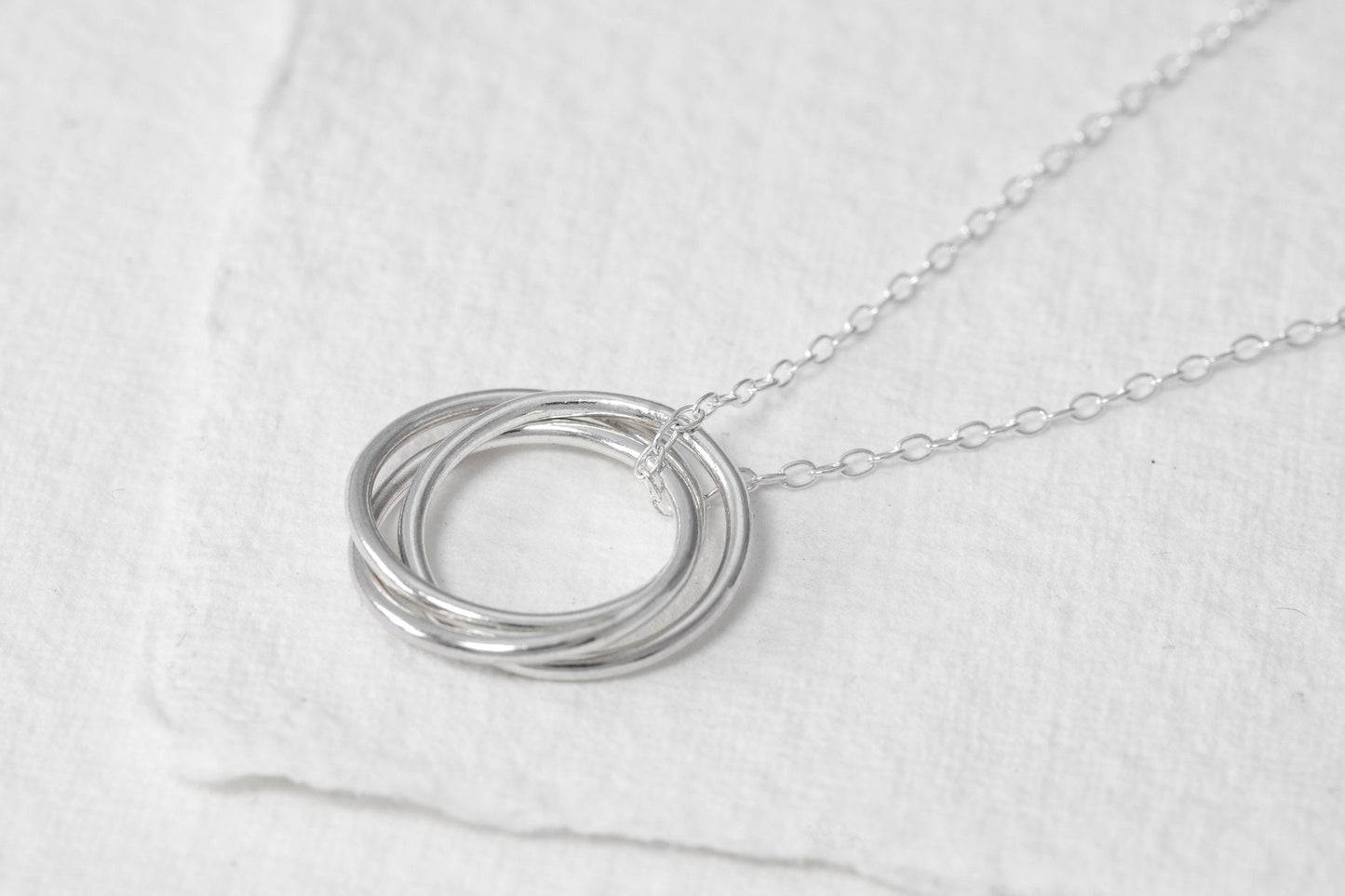 Russian Ring Necklace, Sterling Silver