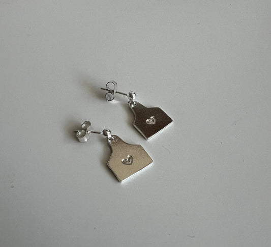 Personalised Tag Earrings
