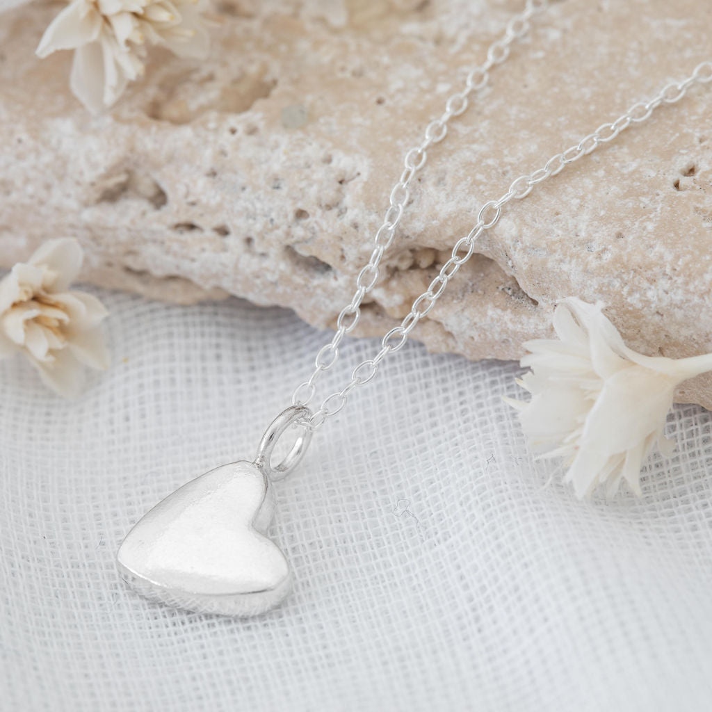 Heart Necklace, Sterling Silver