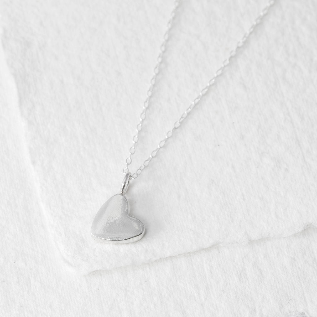 Heart Necklace, Sterling Silver