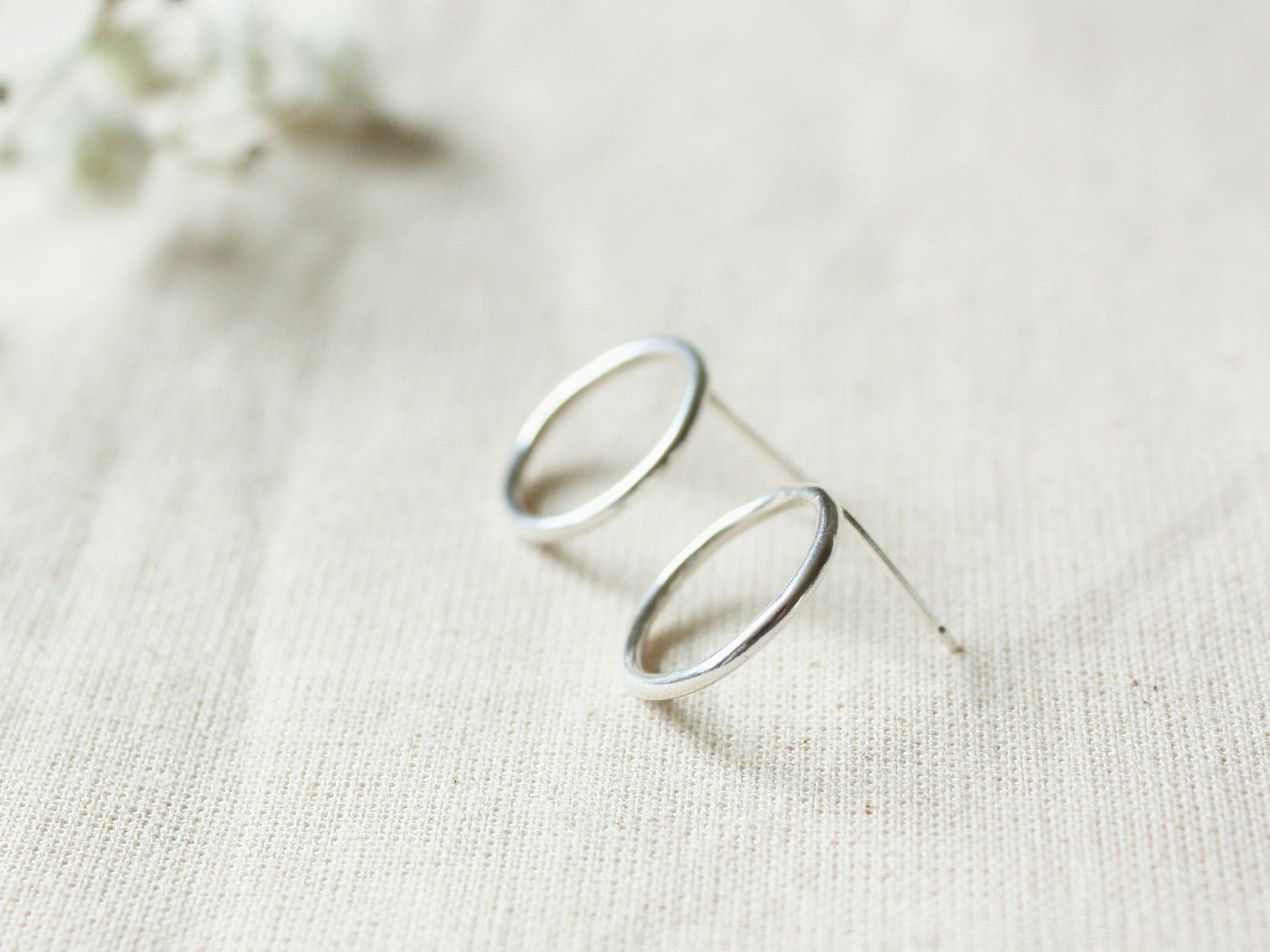Halo Earrings. Serling Silver