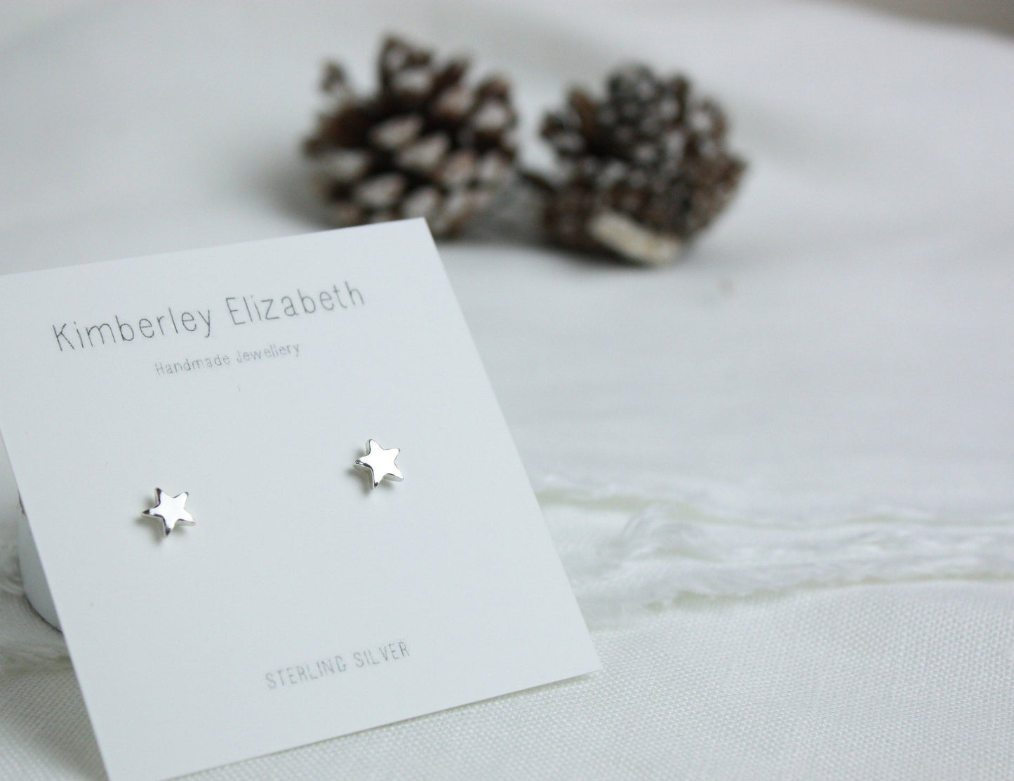 Star Earrings, Sterling Silver