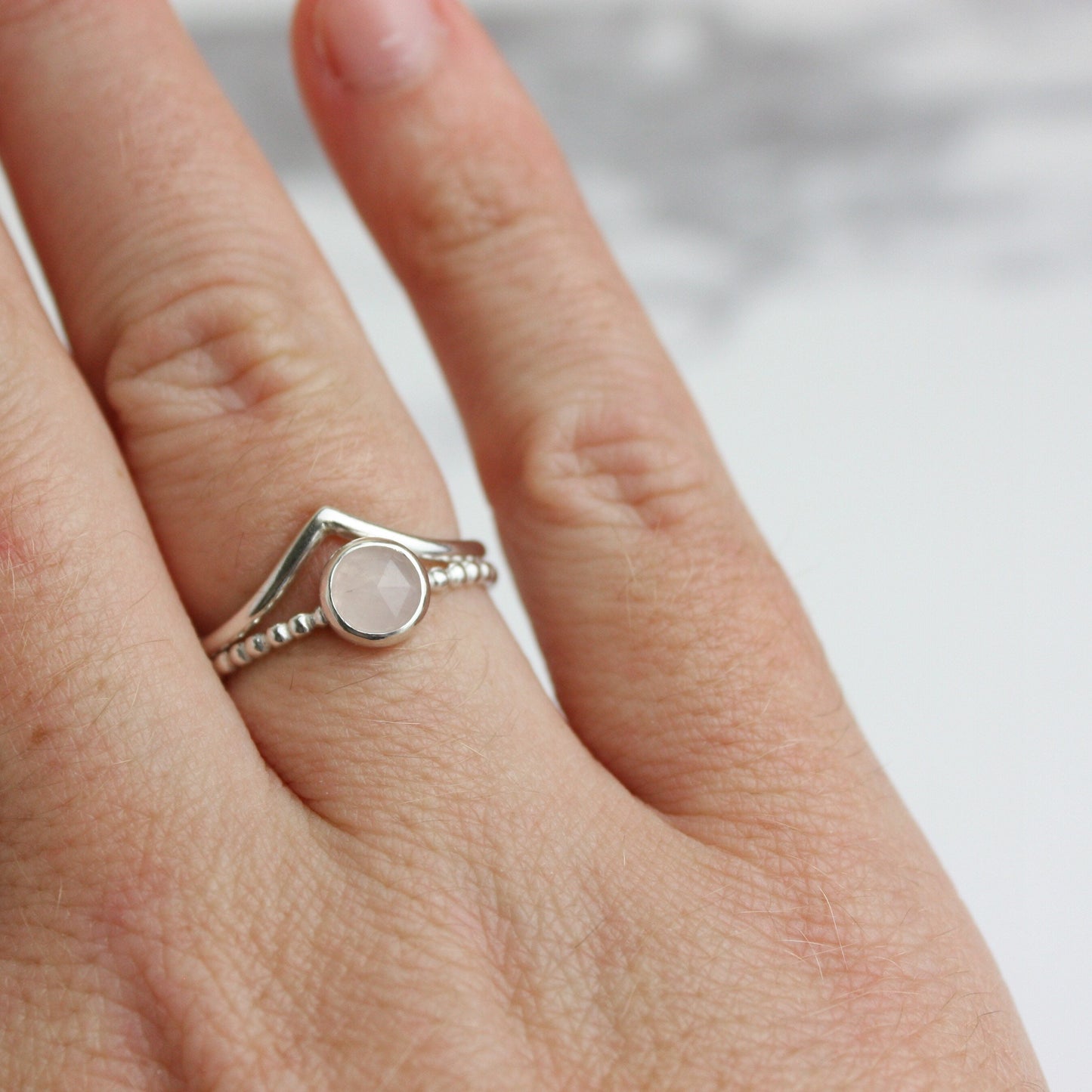 Wave Stacking Ring, Sterling Silver